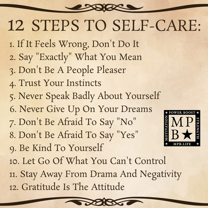 12 Steps To Self Care