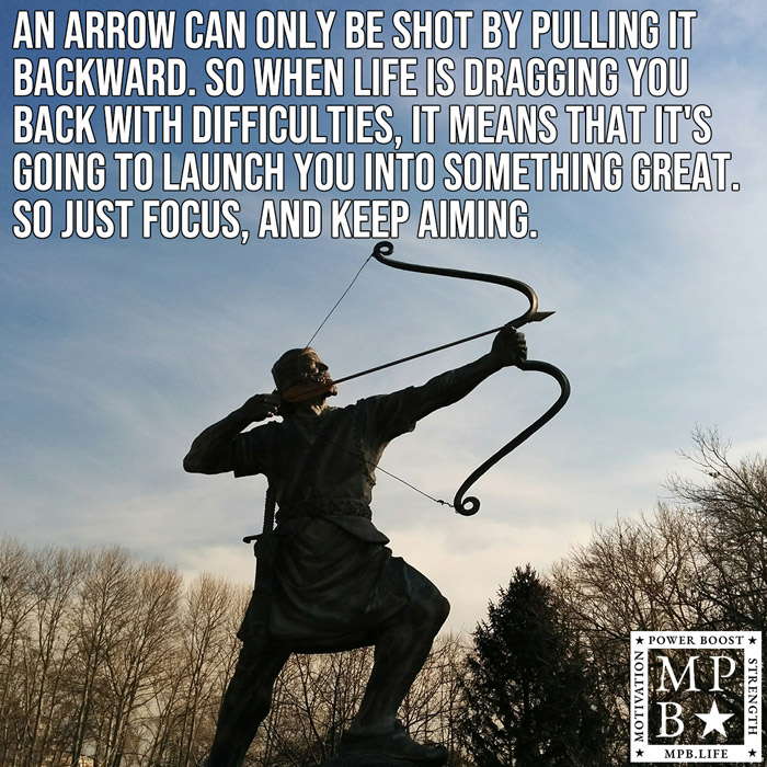 An Arrow Can Only Be Shot By Pulling It Backward