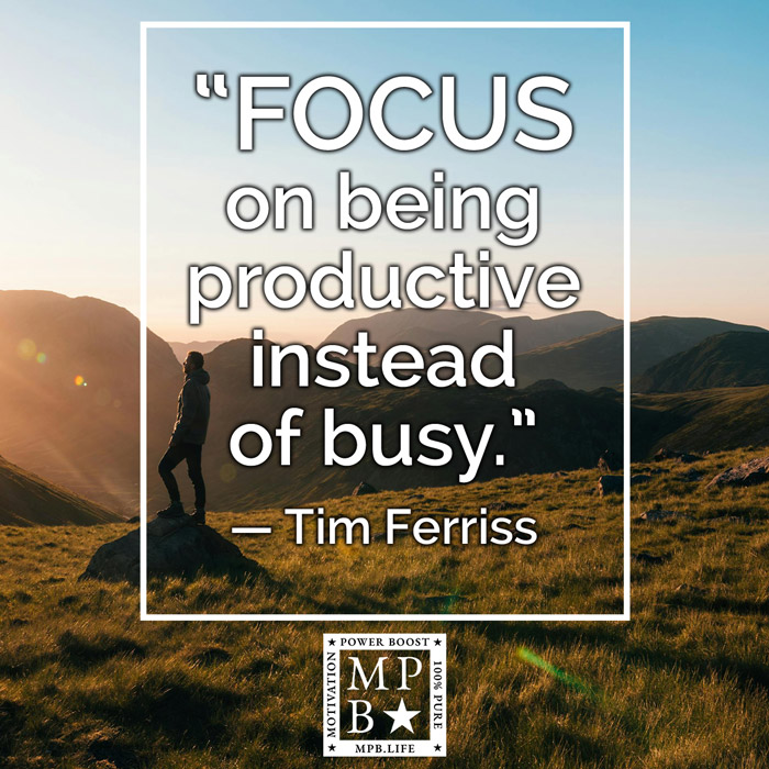 Focus On Being Productive