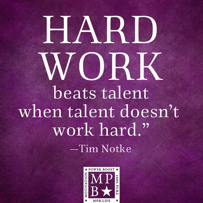 Hard Work Beats Talent