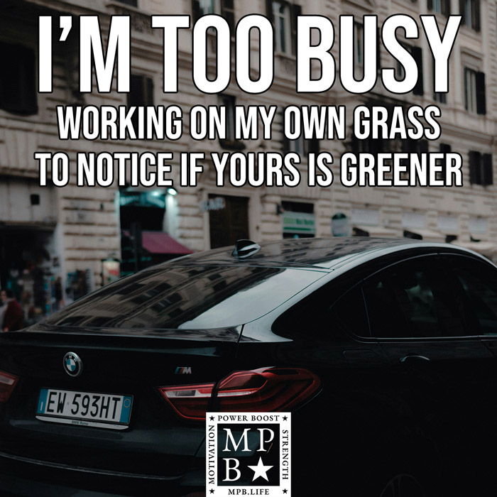 I'm Too Busy Working On My Own Grass