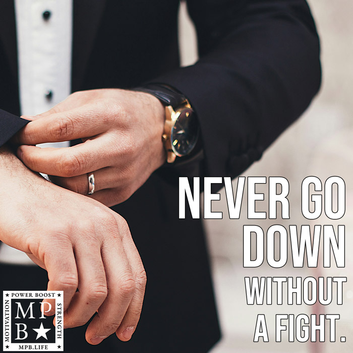 Never Go Down Without A Fight