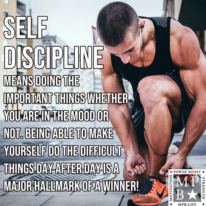 Self Discipline Means Doing The Important Things