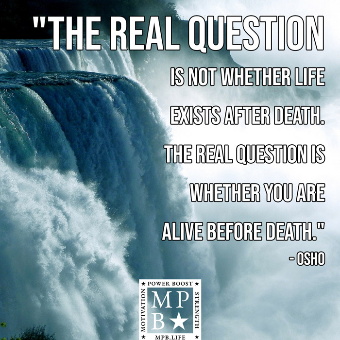 The Real Question Is Whether You Are Alive Before Death