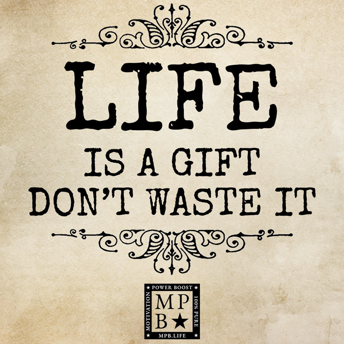 Life Is A Gift Don't Waste It