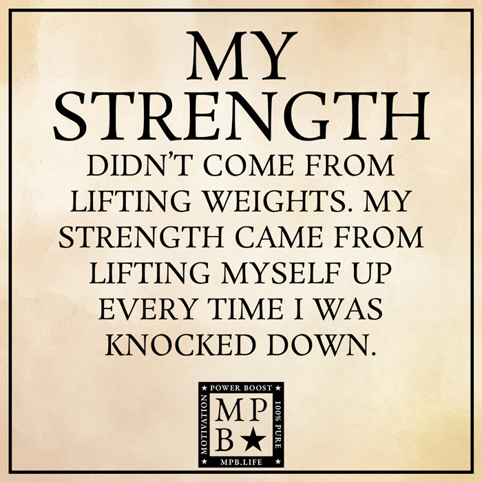 My Strength Didn't Come From Lifting Weights