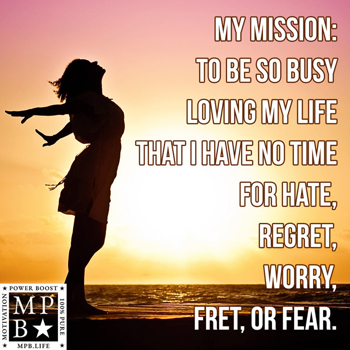 My Mission - To Be So Busy Loving My Life