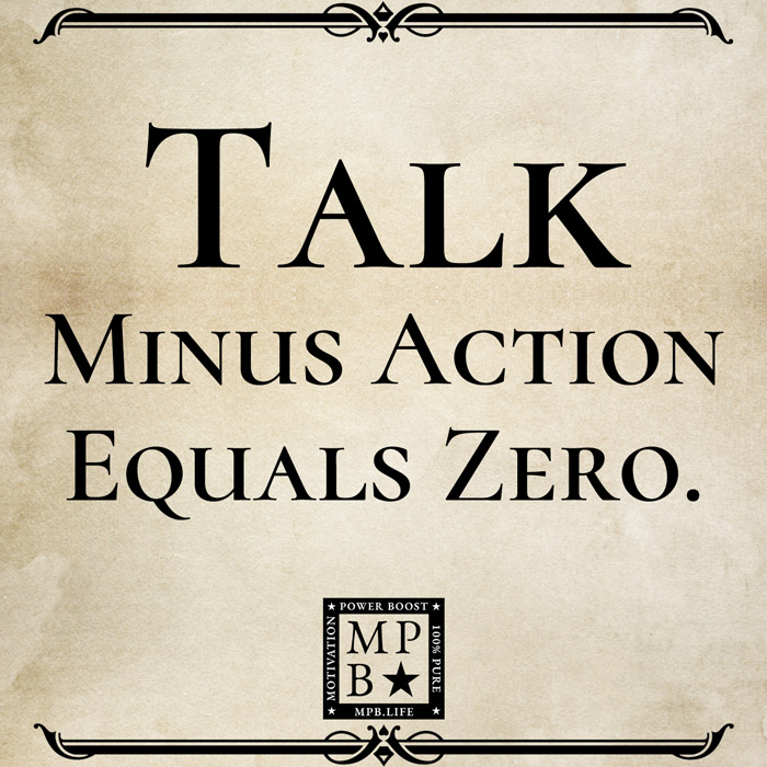 Talk Minus Action Equals Zero