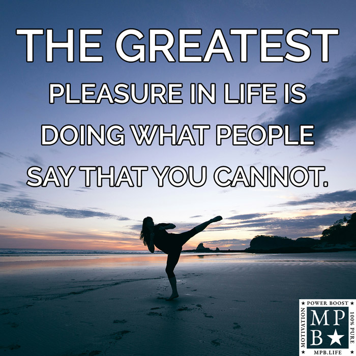 The Greatest Pleasure In Life