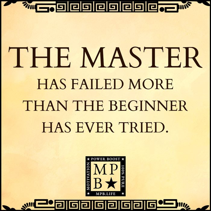 The Master Has Failed More Times Than The Beginner Has Even Tried