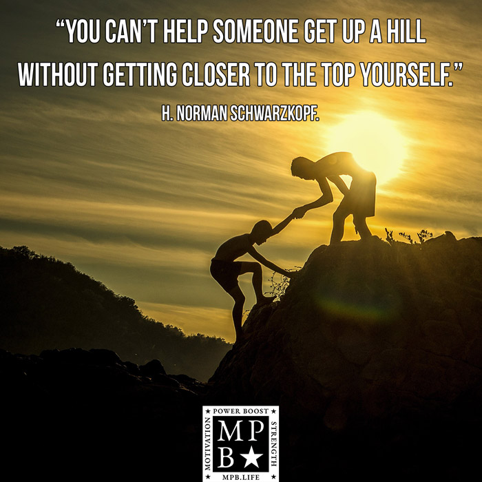 You Cant Help Someone Get Up A Hill